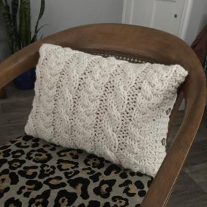 Chunky Cable Knit Pillow Cover Pattern