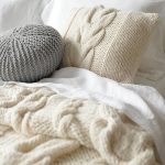 Cream Cable Knit Pillow