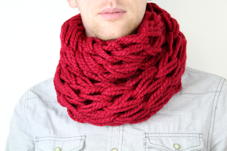 Easy Step by Step Pattern to Arm Knit a Pretty Red ...