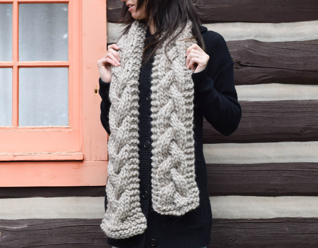 Cable Knit Scarf Pattern