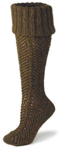 Cable Knit over the Knee High Socks