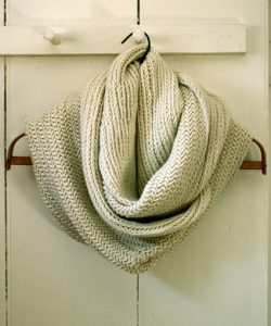 Cream Knit Infinity Scarf