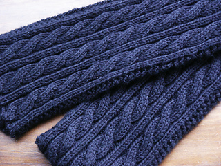 Irish Aran Cable Knit Scarf