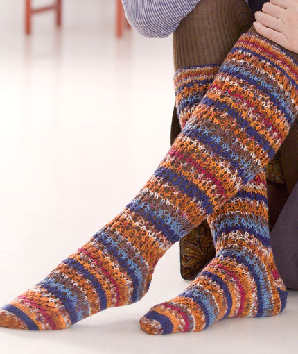 Lacy Cable Knit Knee High Boot Socks | Knitting Things