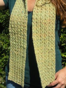 Mock Cable Knit Scarf Pattern