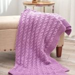 Pink Cable Knit Comfort Throw Pattern Free
