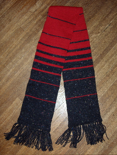 Striped Men’s Scarf Knitting Pattern Design