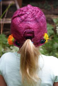 Free Knitting Pattern for Child’s Ponytail Hat