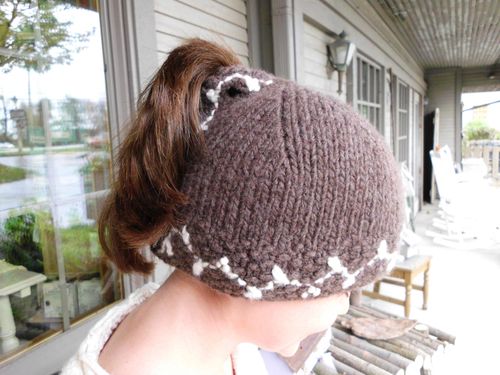 Knitted Ponytail Hat Patterns Free