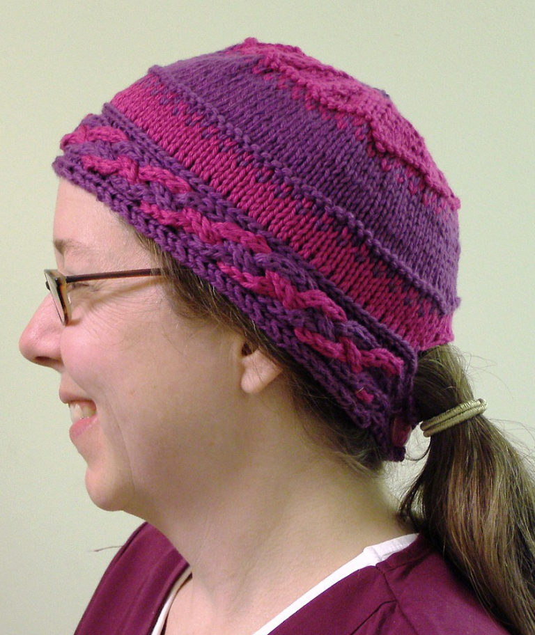Low Ponytail Knit Hat Pattern
