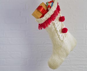Cream Cable Knit Christmas Stockings