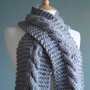 Easy Super Chunky Cable Knit Scarf Pattern Free
