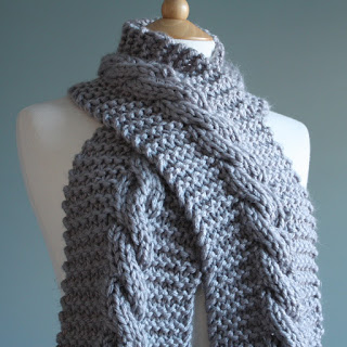 Free Easy Pattern For Super Chunky Cable Knit Scarf | Knitting Things