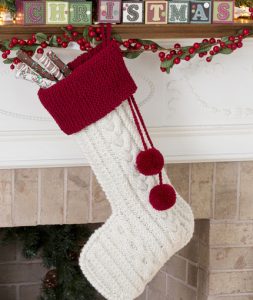 Free Chunky Cable Knit Christmas Stocking Pattern