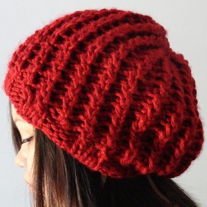 Thick Slouchy Knit Oversized Beanie Cap Hat