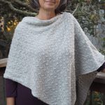 White Cable Knit Poncho