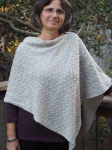 White Cable Knit Poncho